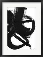 Noir Strokes II Framed Print
