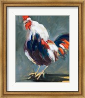 Framed Rising Rooster