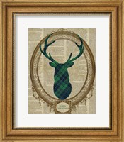 Framed Holiday Tartan Deer II
