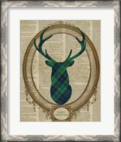 Framed Holiday Tartan Deer II