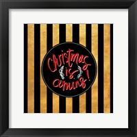 Framed Christmas Gold I