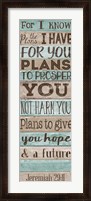 Framed Plans to GIve you Hope