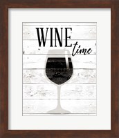 Framed 'Wine Time' border=