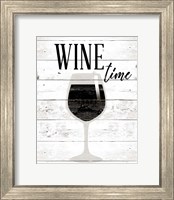 Framed 'Wine Time' border=