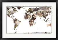 Framed World Animals Map