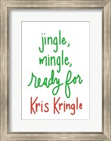 Framed Jingle Mingle Kris Kringle