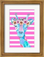 Framed Funky Giraffe