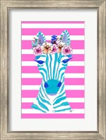 Framed Funky Zebra