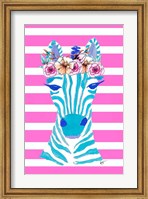 Framed Funky Zebra