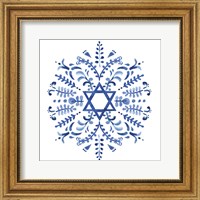 Framed Indigo Hanukkah IV