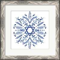 Framed Indigo Hanukkah IV