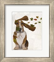 Framed Basset Hound Windswept and Interesting