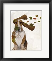 Framed Basset Hound Windswept and Interesting