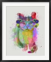 Framed Cat Rainbow Splash 6