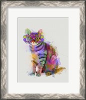 Framed Cat Rainbow Splash 7