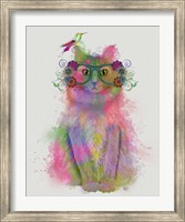 Framed Cat Rainbow Splash 8