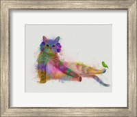 Framed Cat Rainbow Splash 10