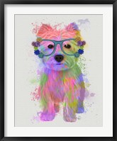 Framed West Highland Terrier Rainbow Splash