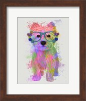 Framed West Highland Terrier Rainbow Splash