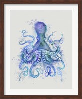 Framed Octopus Rainbow Splash Blue