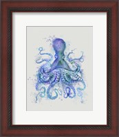 Framed Octopus Rainbow Splash Blue