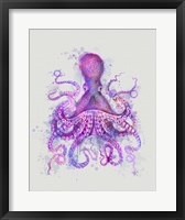 Framed Octopus Rainbow Splash Pink