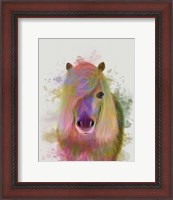 Framed Pony 1 Portrait Rainbow Splash