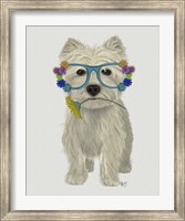 Framed West Highland Terrier Flower Glasses