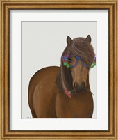 Framed Horse and Flower Glasses