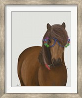 Framed Horse and Flower Glasses