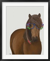 Framed Horse and Flower Glasses