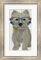Framed West Highland Terrier Flower Glasses