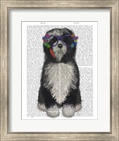 Framed Tibetan Terrier Flower Glasses