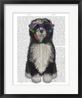 Framed Tibetan Terrier Flower Glasses