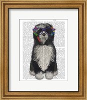 Framed Tibetan Terrier Flower Glasses