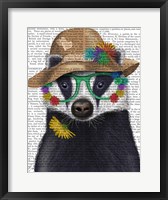Framed Badger and Flower Glasses