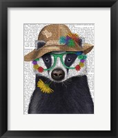 Framed Badger and Flower Glasses