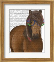 Framed Horse and Flower Glasses