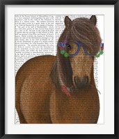 Framed Horse and Flower Glasses
