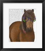 Framed Horse and Flower Glasses