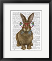 Framed Rabbit and Flower Glasses