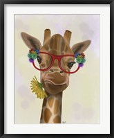 Framed Giraffe and Flower Glasses 3