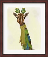 Framed Giraffe and Scarves
