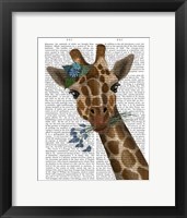 Framed Chewing Giraffe 1