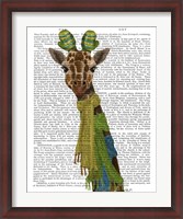 Framed Giraffe and Scarves