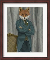 Framed Fox Victorian Gentleman Portrait
