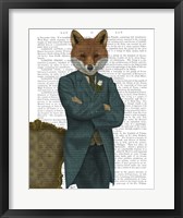 Framed Fox Victorian Gentleman Portrait