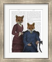 Framed Fox Couple Edwardians