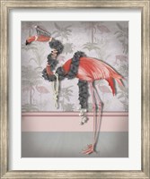 Framed Flamingo and Pearls, Full