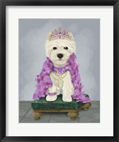 Framed West Highland Terrier with Tiara